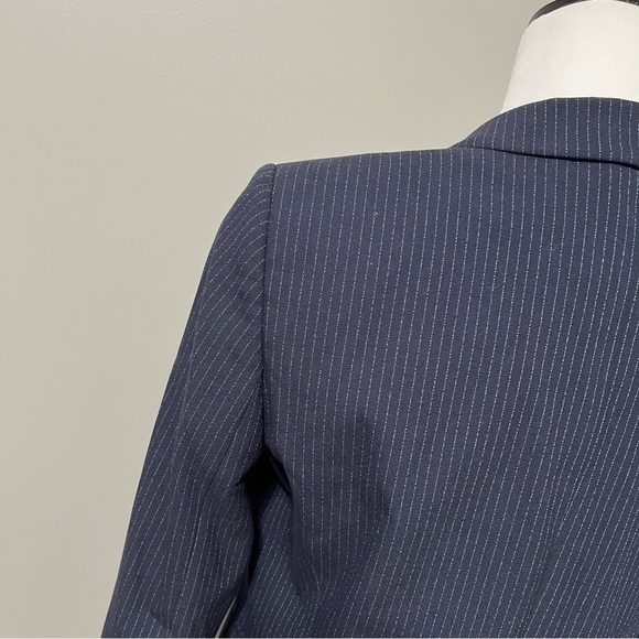 HUGO Hugo Boss Regular Fit Single Breasted Midnight Blue Pinstripe Blazer - Picture 9 of 14